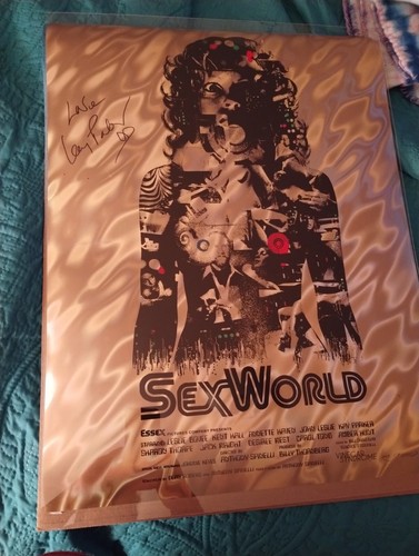 Kay Parker Autographed ( Gold Lava ) SEX WORLD Movie Poster by Vinegar Syndrome