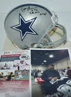 LARRY BROWN AUTOGRAPHED VSR4 MINI HELMET DALLAS COWBOYS SB XXX MVP JSA