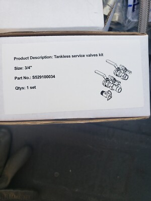 #ad 3 4quot; Tankless Water Heater Isolation Valve Kit Pressure Relief CSA approved $45.00