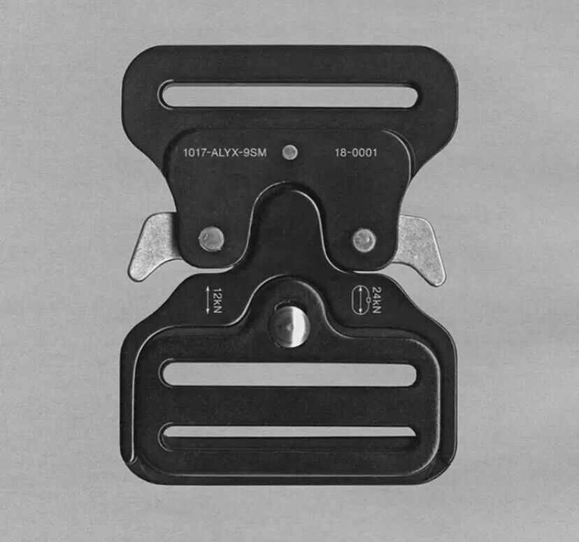 Black Silver 1017 ALYX 9SM Nylon Canvas Safety Buckle Belt Black Silver 1017 ALYX 9SM Nylon Canvas Safety Buckle Belt