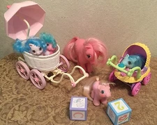 My Little Pony Newborn Twins Doodles & Noodles Teenie Giggles,Tabby Cotton Candy