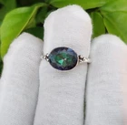 Mystic Topaz Ring, 925 Sterling Silver Handmade Ring Gift Jewelry  7.5 SIZE