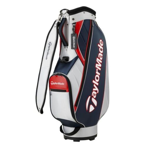 TaylorMade TM23 Caddie Bag Sports Modern White Navy 9.5 x 47 in 5way - Picture 1 of 5