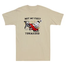 Not My First Tornadeo Funny Cartoon Meme Quote Retro Men's Short Sleeve T-Shirt