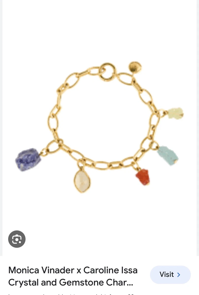 Monica Vinader Bracelet Caroline Issa Charm Bracelet Gold Colour