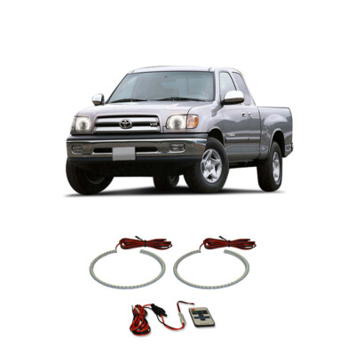 Bright White RF LED Headlight Halo Ring Kit for Toyota Tundra 05-06