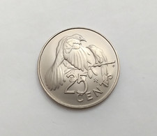 1974 British Virgin Is. 25 Cents Coin, KM #4 Uncirculated / Bird-Cuckoo
