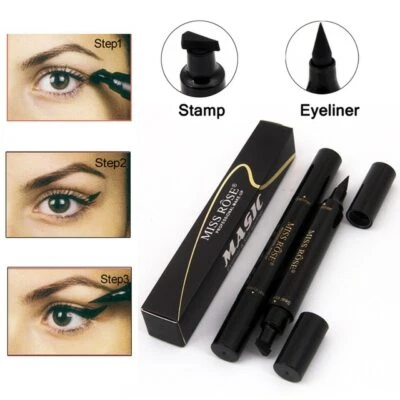 Black Winged wing Eyeliner Stamp Waterproof Eye Liner Pencil Liquid MISS ROSE
