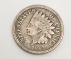 1863 P Indian Head Cent / Penny  *G - GOOD*  **FREE SHIPPING**