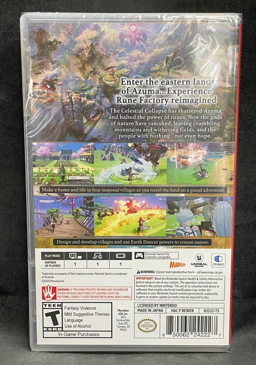 Rune Factory: Guardians of Azuma (Nintendo Switch) NEW