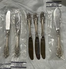 Wallace Sterling Silver Grande Baroque 5 Butter Spreaders And Master Knife