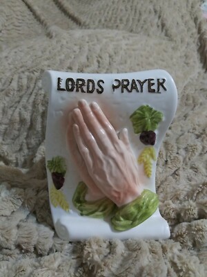 Vtge. 1966 RELPO #5668 Samson Import RARE Lords Prayer Ceramic Planter
