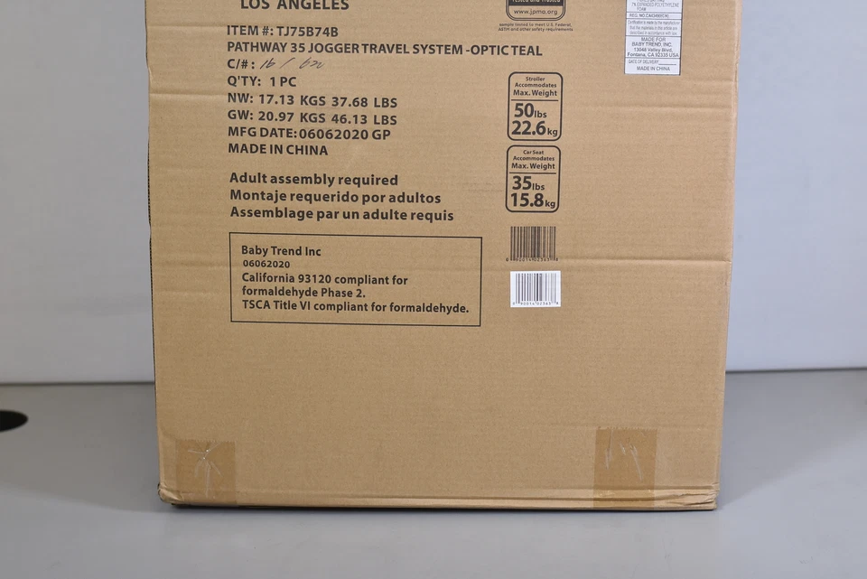 Baby Trend Pathway 35 JOgger Stroller Travel System Optic Teal - Image 3 of 4