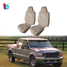 Front Seat Covers For Ford F250 F350 2002-07 Lariat Driver Passenger Leather Tan