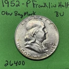 1952-P Franklin Half Dollar 50c BU Brilliant Uncirculated Obv Bag Mark