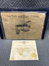 Original 1910 New-York Tribune Newspaper Roosevelt COA Historic Archives