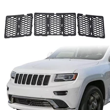 Black Mesh Grille Insert Kit Front Grill Cover For Jeep Grand Cherokee 2014-2016