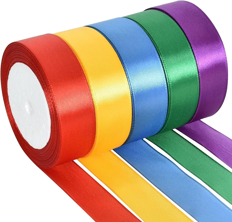 Satin Ribbon 1"x25 Yards Solid Color for Gift Wrapping, Crafts,Hair Bows,Wedding - Image 2 of 4