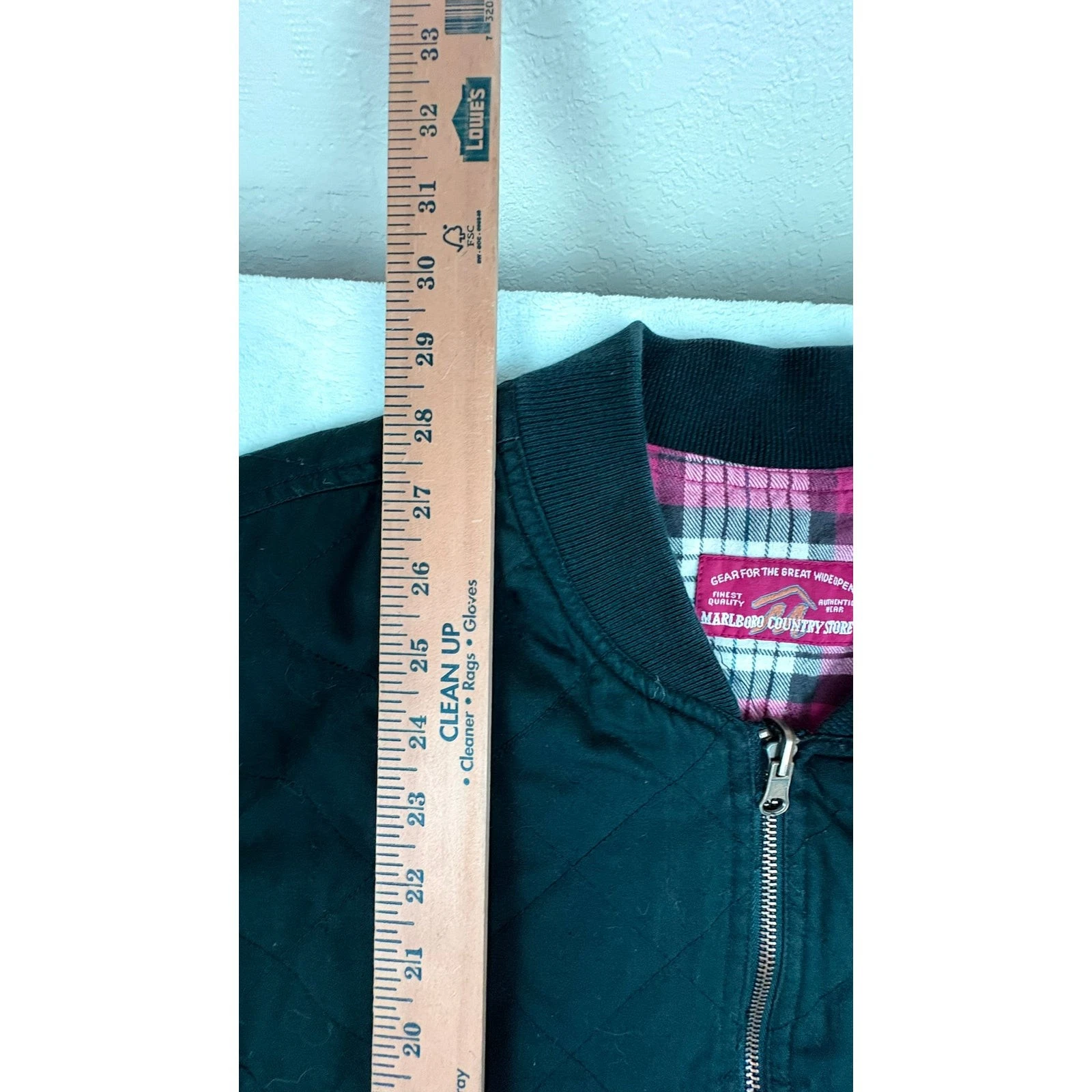 Vintage Marlboro Country Vest Plaid Flannel Lining, Men's Large image 7