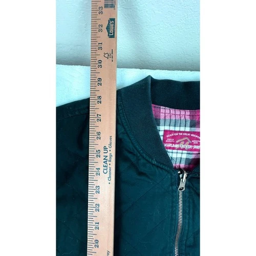 Vintage Marlboro Country Vest Plaid Flannel Lining, Men's Large image 7