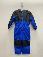 Swiss Tech SIZE 5T Black Blue Zip Down Hooded Boy's Snow Bibs