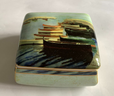 Border Fine Arts A Study Of Boats Schmuckschatulle Sir Winston Churchill 9 cm x 9 cm