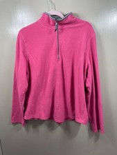 Women  s Pink Quarter-Zip Fleece Pullover size XL