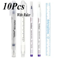 10Pcs Disposable Sterilized Makeup Body Tattoo Piercing Scribe Skin Marker Pens