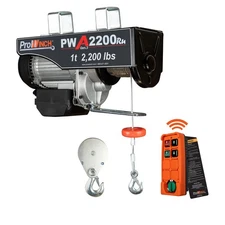 1 ton 2200 lb 110V Electric Wire Rope Hoist 38 ft. Wireless Upper Limit Switch 4