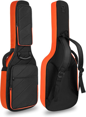 Premium Electric Guitar Gig Bag with 0.7'' Padding & 3 Pockets - Black