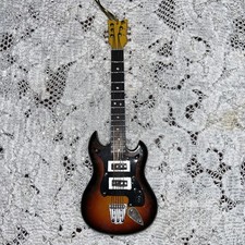 Guitar Christmas Holiday Ornament Electric Wooden Style 5  