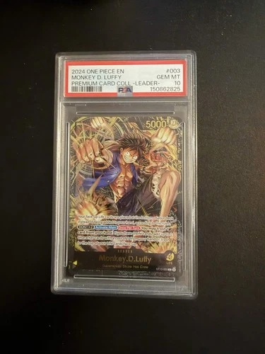 One Piece Monkey D. Luffy Premium Card Collection ST13-003 Leader Foil PSA 10