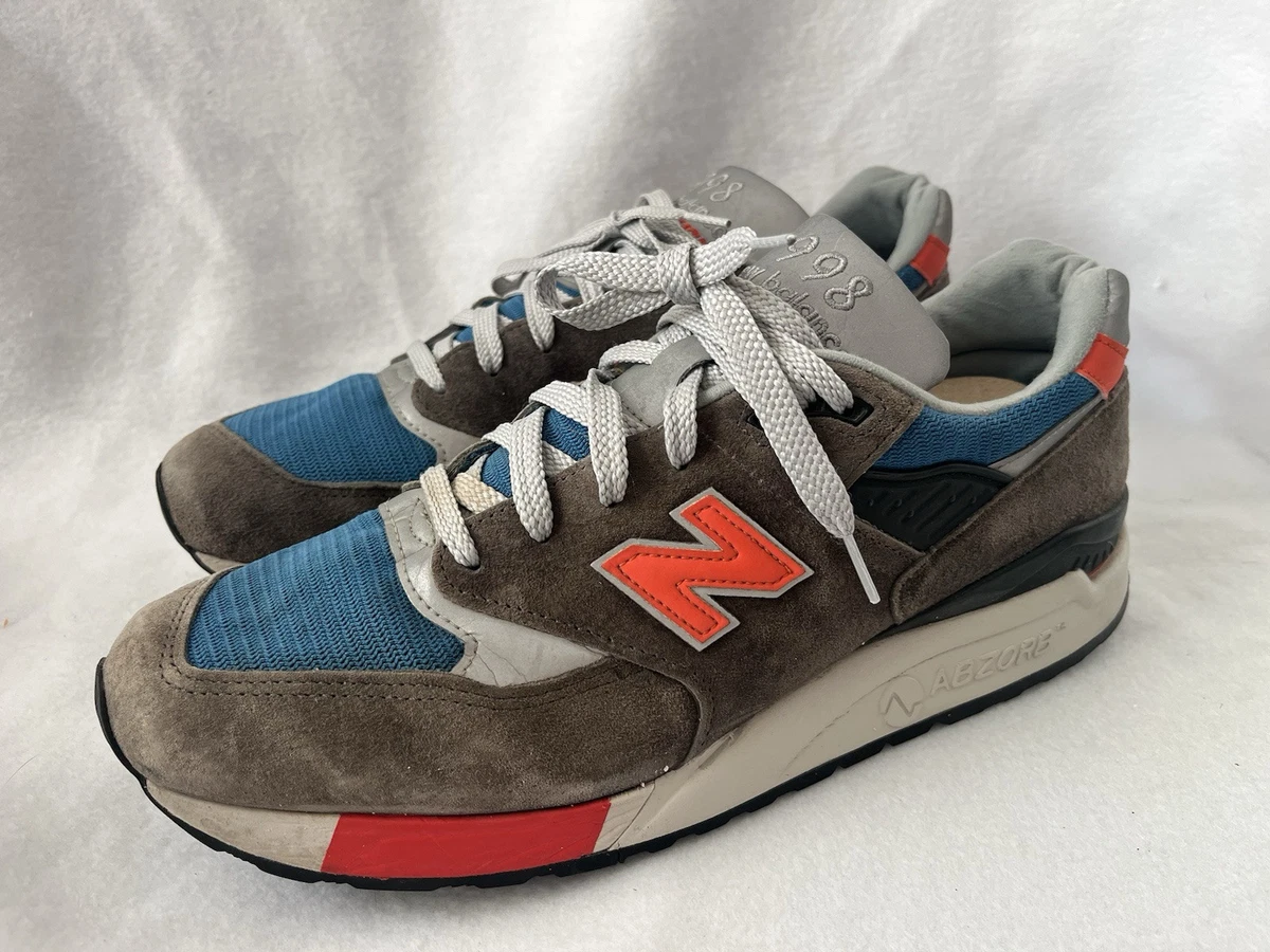 New Balance J. Crew x 998 Made in USA Grey Blue Orange for Sale