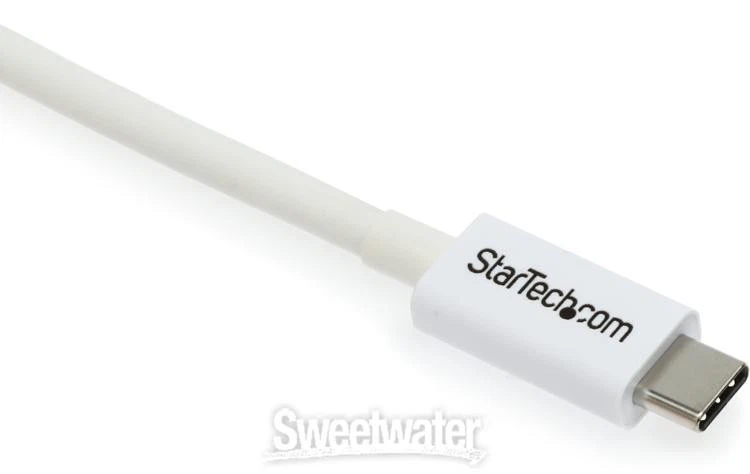 Startech Thunderbolt 3 Cable - 2m, 20 Gbit/s, USB-C - White - Image 2 of 4