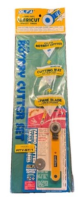 OLFA Rotary Set Craft Fabric Cutter with Spare Blade 17  X 6  Mat RTY-ST/1