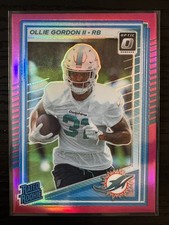 #Ollie Gordon II Rated Rookie Pink Holo Prizm - 2025 Donruss Optic Football