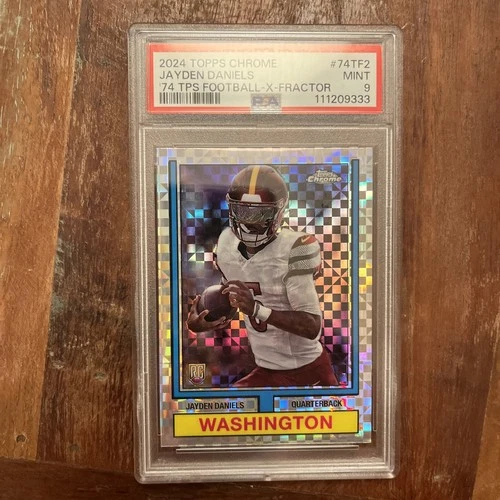 2024 Topps Chrome #74TF-2 Jayden Daniels 1974 TPS X-Fractor (RC) MINT PSA 9