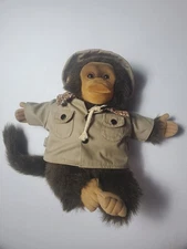 Vntg 1994 Hosung Monkey Plush Squeaker Stuffed Animal Hand Puppet Child Playmate
