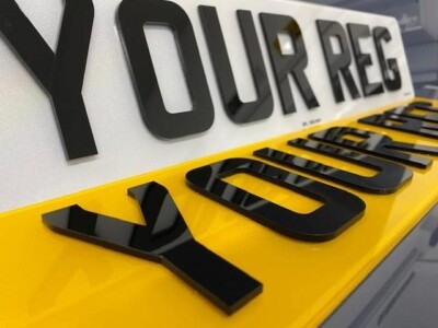 UK Premium Front & Back Custom 4D 3MM Number Plates MOT Road Legal CAR VAN Reg