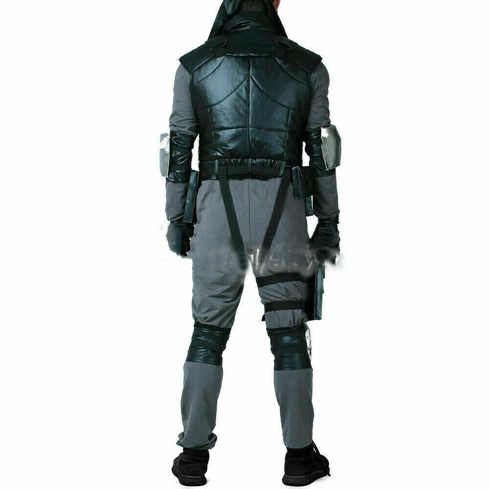 Conjunto de fantasia cosplay com cintos Metal Gear Solid Snake roupa masculina Halloween - Imagem 3 de 4