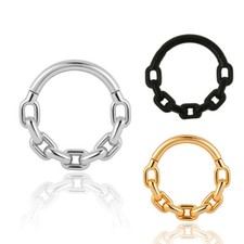 1,2mm Silber Gold Clicker Segment Ring Ketten...