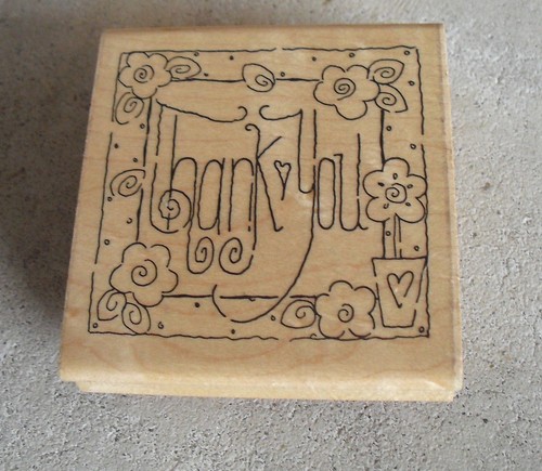 JRL Design Thank You Rubber Stamp QQ 105 | eBay