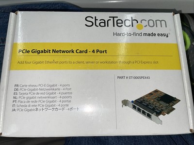 Star tech.com PCIe 4 Port Network Card