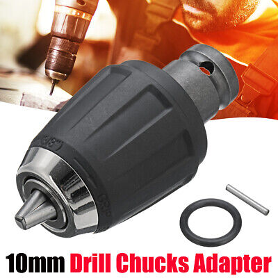 1/2" Square Drive Drill Chuck 3/8" Converter Adapter Socket For Impact Wrench