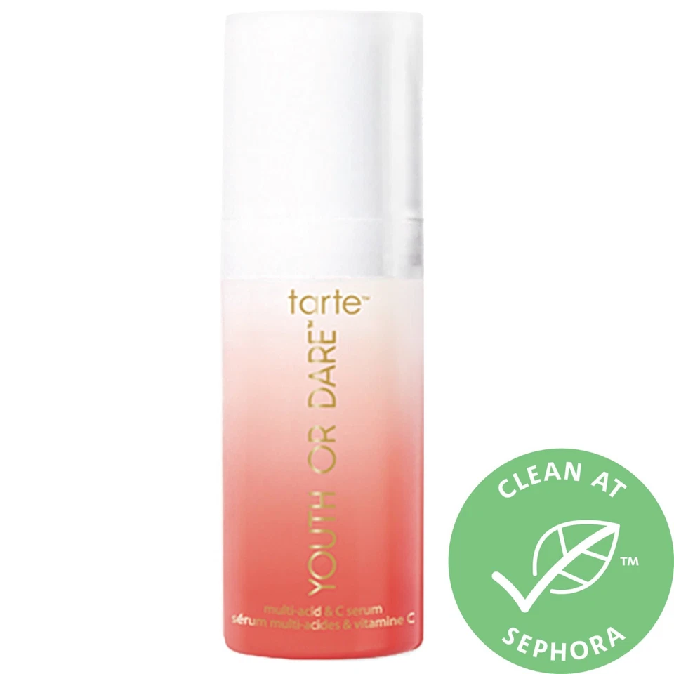 Tarte веганский уход за кожей молодежи или смелости мульти кислоты и C-сыворотка, 1 жидкая унция новый в коробке - Изображение 2 из 2