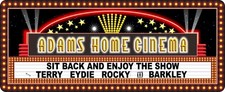 Personalized Home Theater Sign Cinema Retro Wall Art Decorations Movie Theater