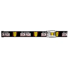 Seat Belt Buckle for Pants Men Women Kids Marvel Comics Iron Man WIM001