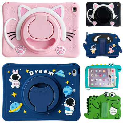 For iPad 10.9 10th Generation 10.2 7 /8th/9th Gen Air Mini Kids Soft Rubber Case