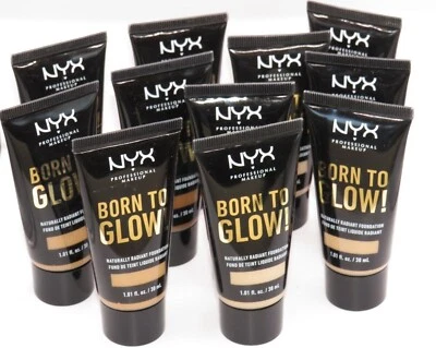 4 X NYX BORN TO GLOW NATURALLY RADIANT FOUNDATION - CHOOSE SHADE