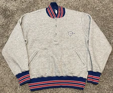 Vintage Maple Athletic Sportswear 1980's Gray Blue Red Jacket Sweatshirt XL